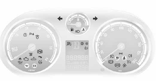 Manuel du conducteur Opel Corsa: Témoins - Témoins et cadrans