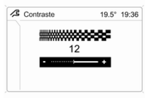 Opel Corsa. Réglage du contraste (Graphic-Info-Display)