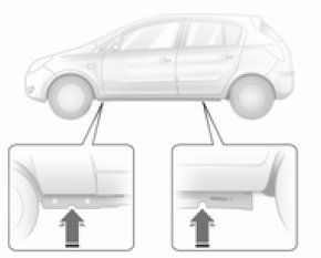 Opel Corsa. Changement d'une roue