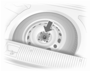 Opel Corsa. Roue de secours