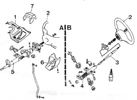 Opel Corsa. Colonne de direction