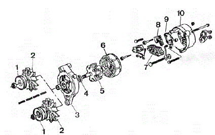 Opel Corsa. Alternateur