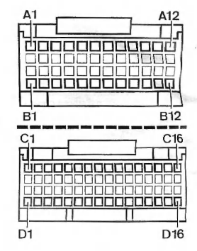 Opel Corsa. Identification des bornes des connecteurs du calculateur sur injections multec et multec-m