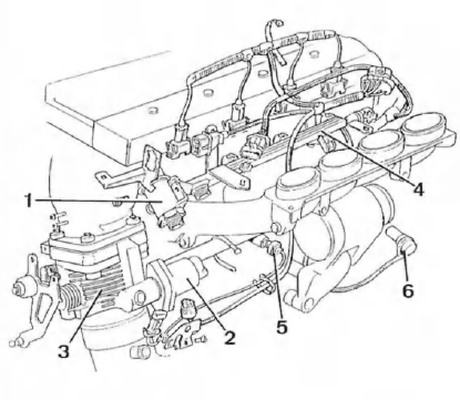 Opel Corsa. Lotalisation d'elements de l'injection multec-s.