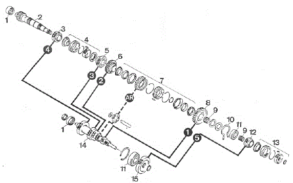 Opel Corsa. Pignonnerie de boites f10 et f13