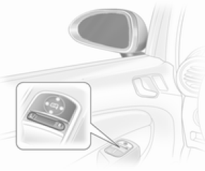 Commencer par sélectionner le rétroviseur extérieur souhaité, puis utiliser la