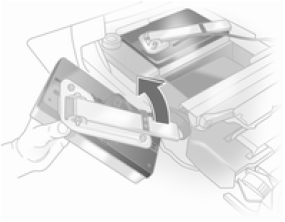 Ouvrir complètement le support d'ampoule au dos du feu arrière jusqu'à la butée.