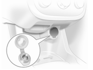 La prise pour accessoires est située dans la console centrale.