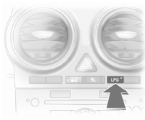 Le bouton LPG permet de choisir entre mode essence et mode gaz liquéfié.