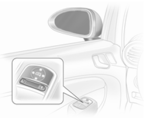 Commencer par sélectionner le rétroviseur extérieur souhaité, puis utiliser la