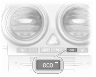 Pour désactiver le système Stop/Start manuellement, appuyer sur le bouton eco.