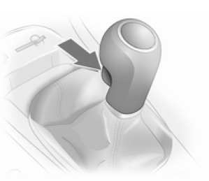 Pour engager la marche arrière : lorsque le véhicule est à l'arrêt, appuyer sur