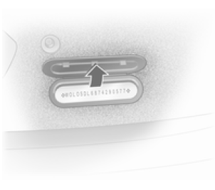 Le numéro d'identification du véhicule est frappé sur la plaquette signalétique