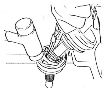 Dépose d'un joint de cardan.