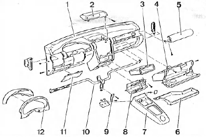 Opel Corsa. Revetement de planche de bord