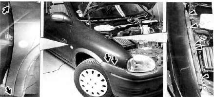 Vis de fixation d'une aile avant.