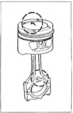 Opel Corsa. Orientation de la bielle par rapport au piston sur moteur